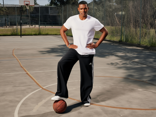 Men’s Wide-Leg Triple-Stripe Track Pants – Premium Streetwear Fit